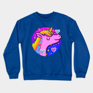 Pretty Pink Unicorn Crewneck Sweatshirt